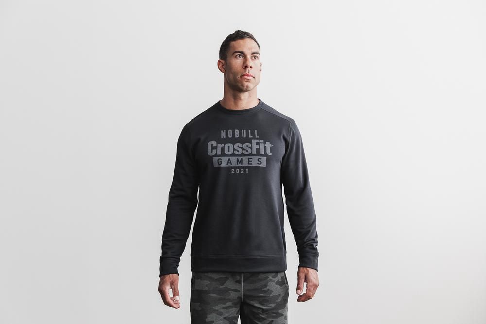 NOBULL Dukserice Muške - Nobull Crossfit Games® 2021 Crew Crne (987165-CQT)